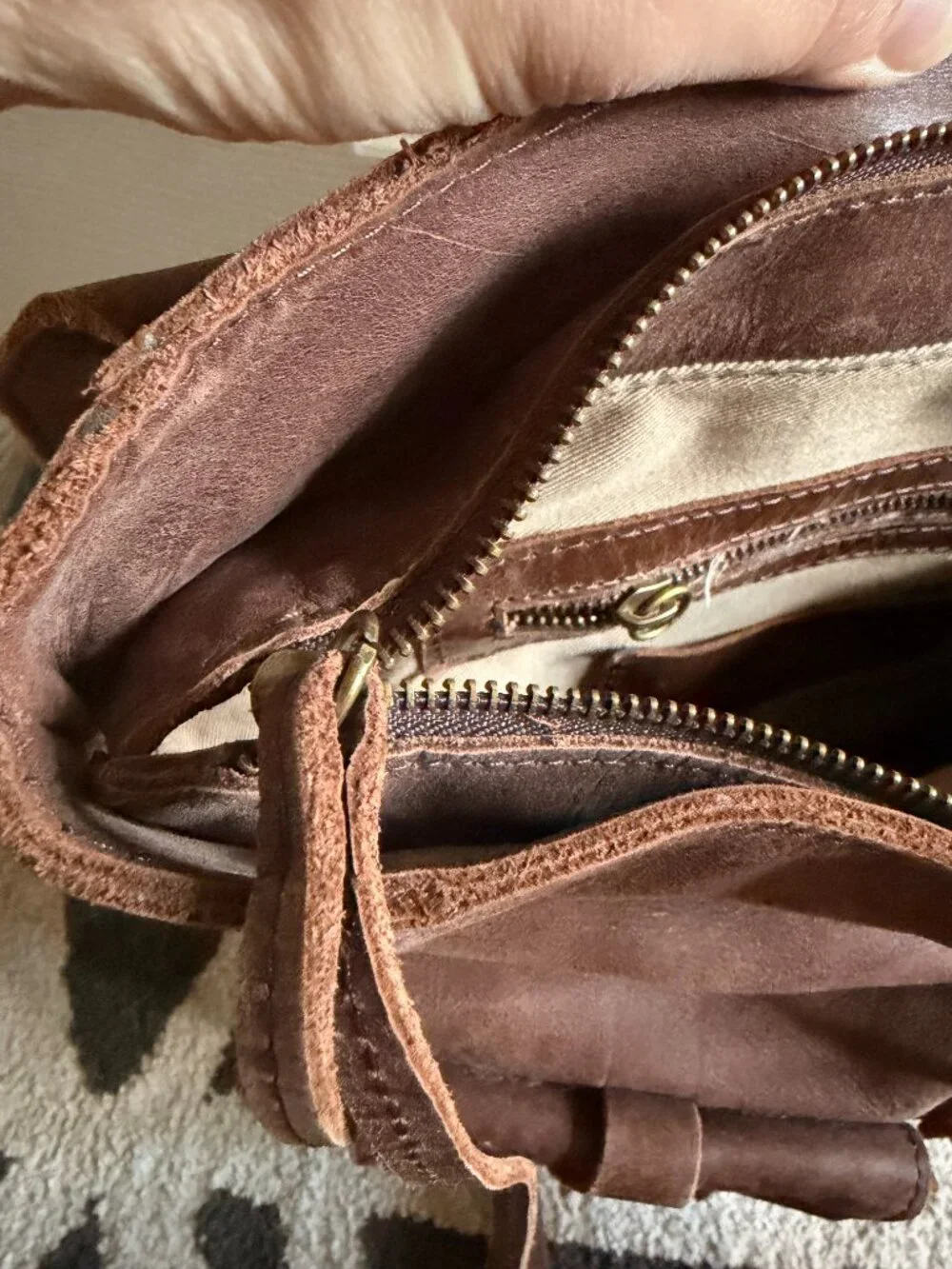 KAVU Brown Genuine Leather Rucksack Backpack Flap Pocket | Made In Ethiopia
